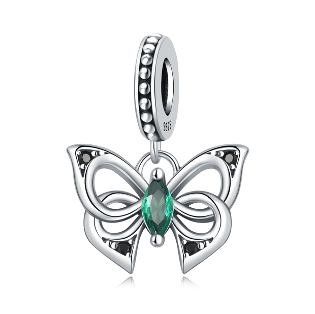 Charm Mariposa y Prisma Verde