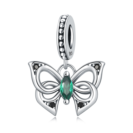 Charm Mariposa y Prisma Verde