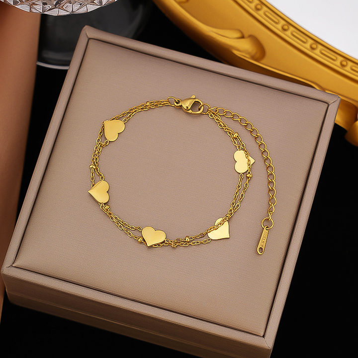 Brazalete Corazones Lisos
