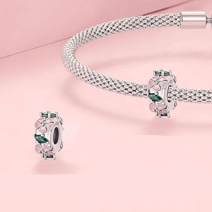 Charm Abalorio de Flores Rosas