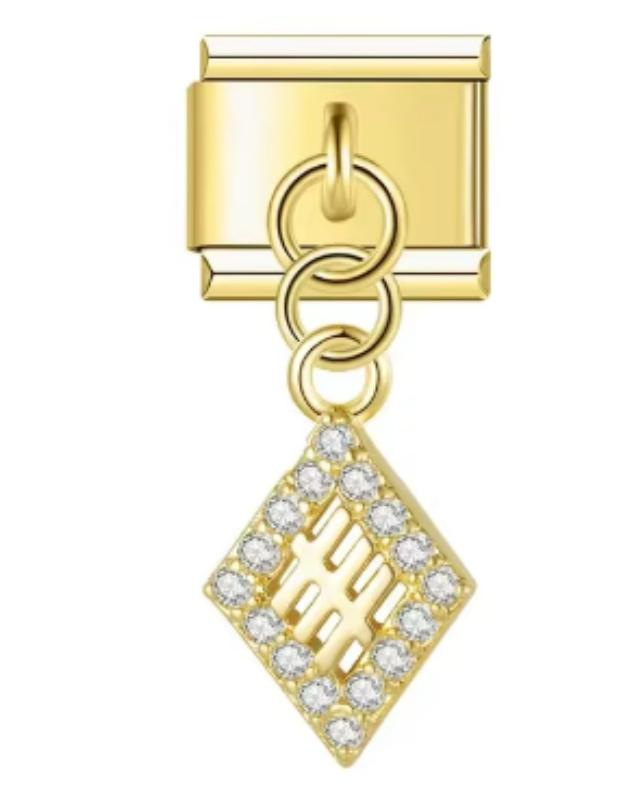 Charm Italiano Rombo Dorado