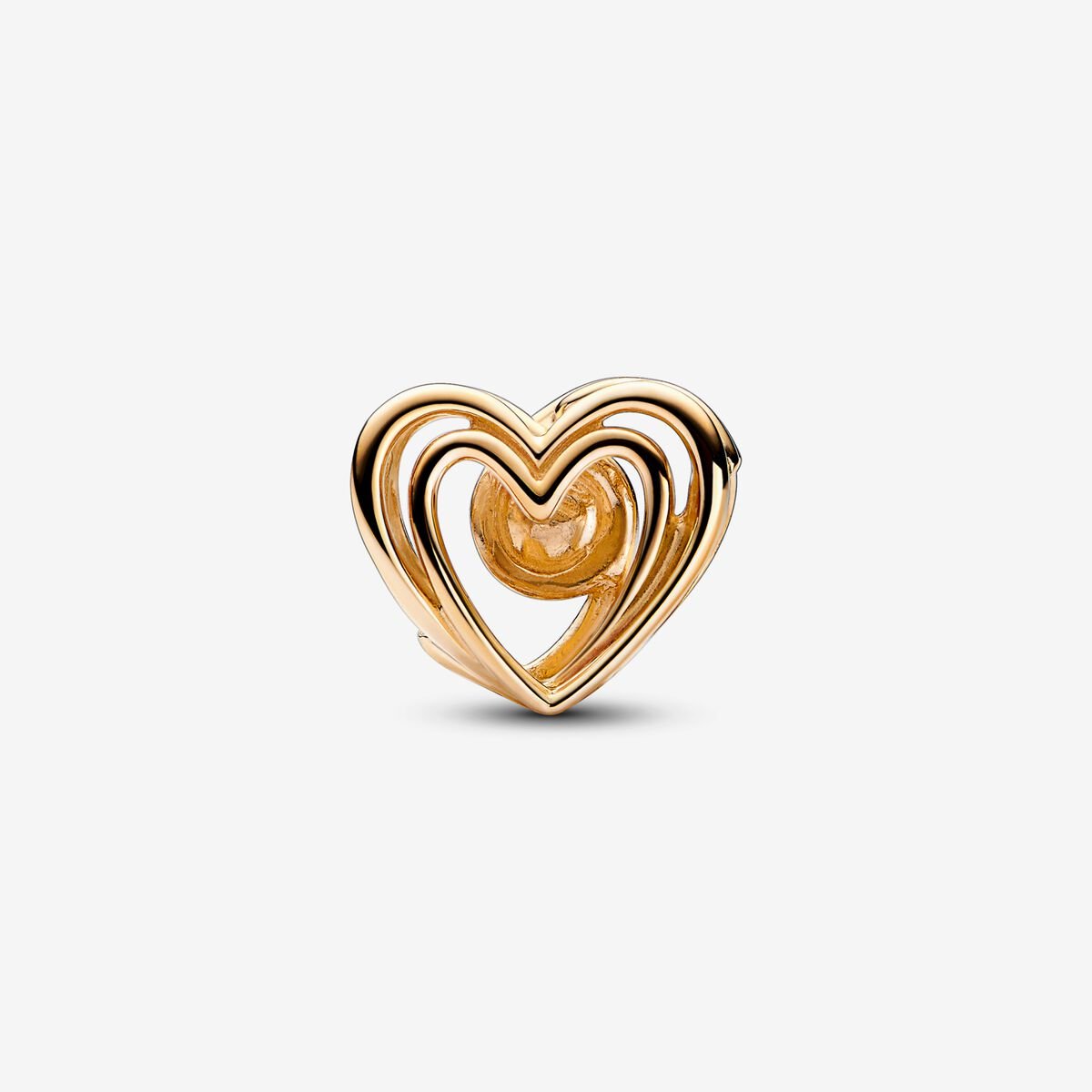 Charm Corazón y Perla Dorada
