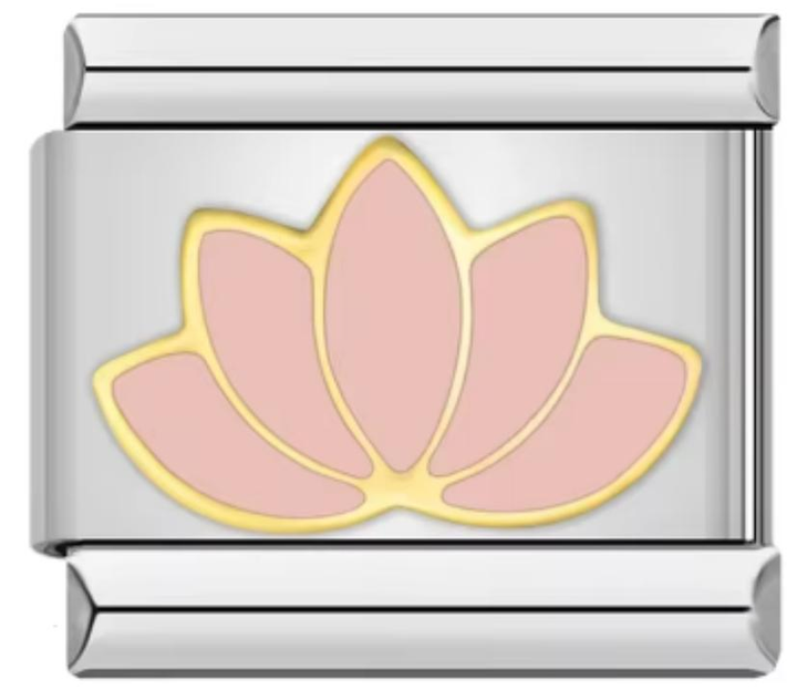 Charm Italiano Flor De Loto Rosa