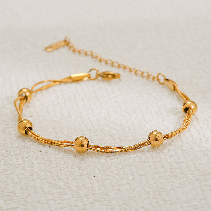 Brazalete Cola de Raton Doble con Esferas