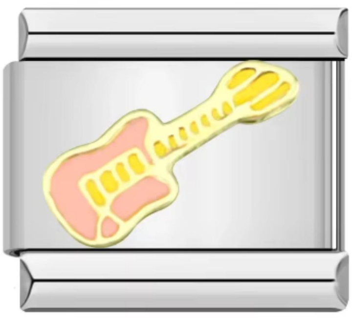 Charm Italiano Guitarra Rosa