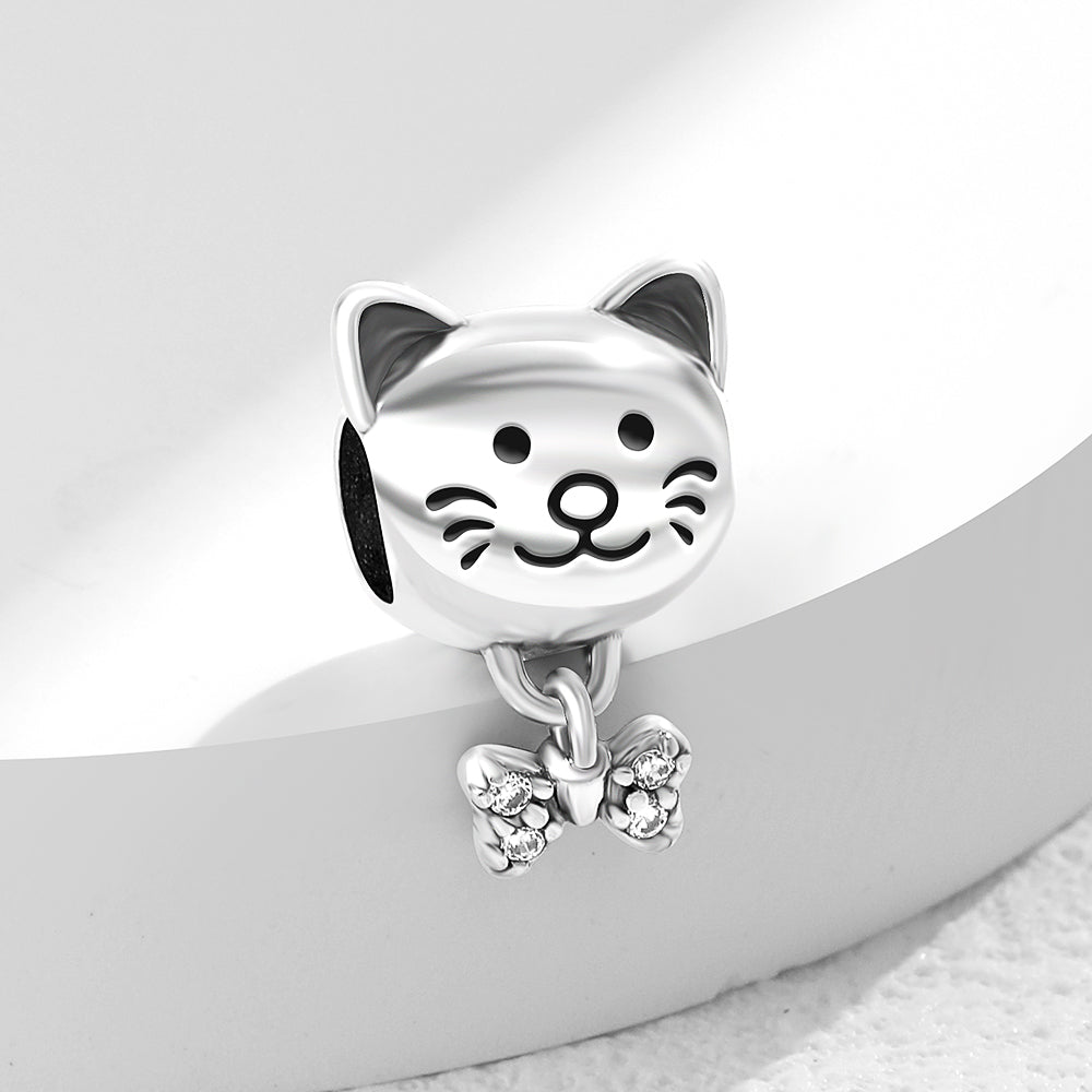 Charm Gato Plateado