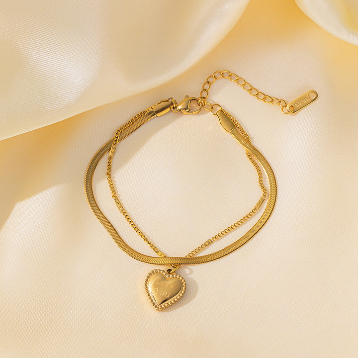 Brazalete Cadena de Serpiente Love You