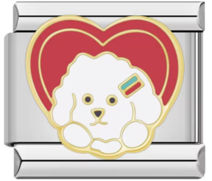 Charm Italiano Cachorro & Corazon