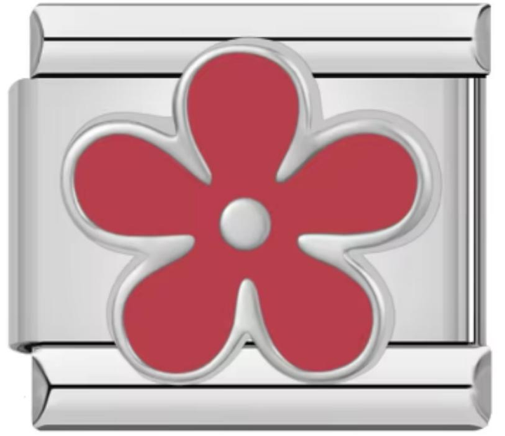 Charm Italiano Flor Rosa