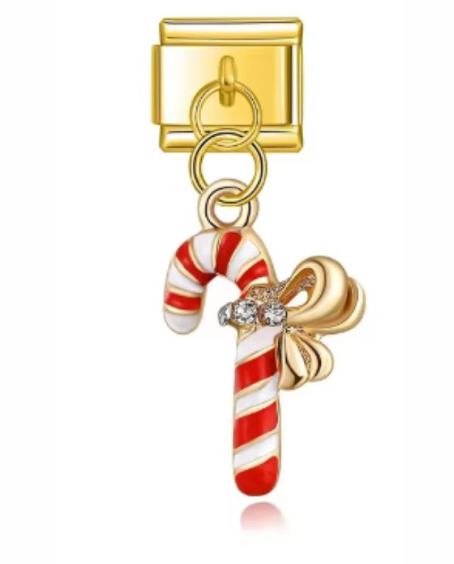 Charm Italiano Dorado Caramelo Navideño
