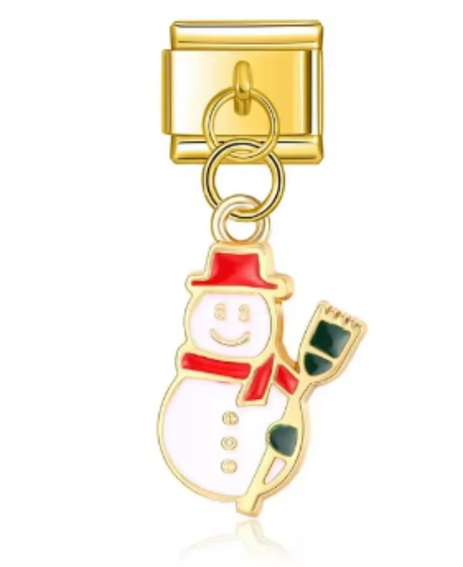 Charm Italiano Muñeco De Nieve