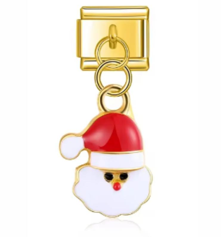 Charm Italiano Dorado Muñeco de Nieve
