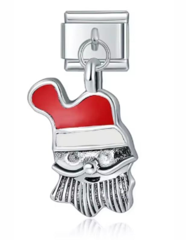 Charm Italiano Plateado Muñeco de Nieve