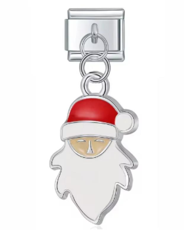 Charm Italiano Plateado Muñeco de Nieve