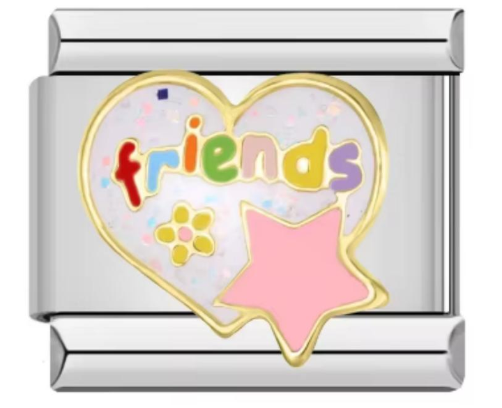 Charm Italiano Estrella Rosa Friends