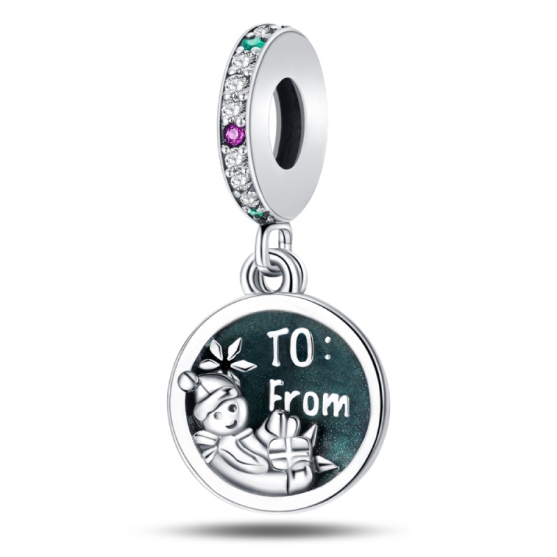 Charm Muñequito de Nieve "To From Polo Norte"