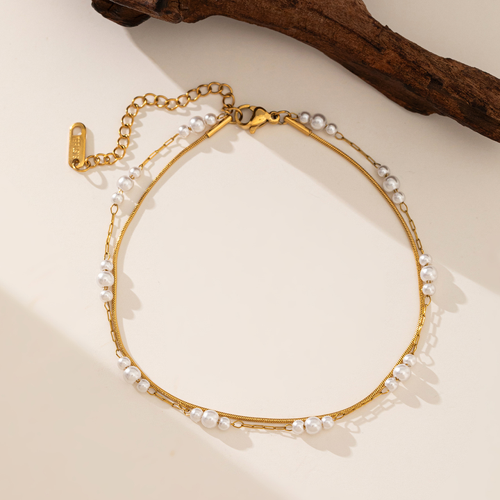 Brazalete Cola de Raton & Perlas
