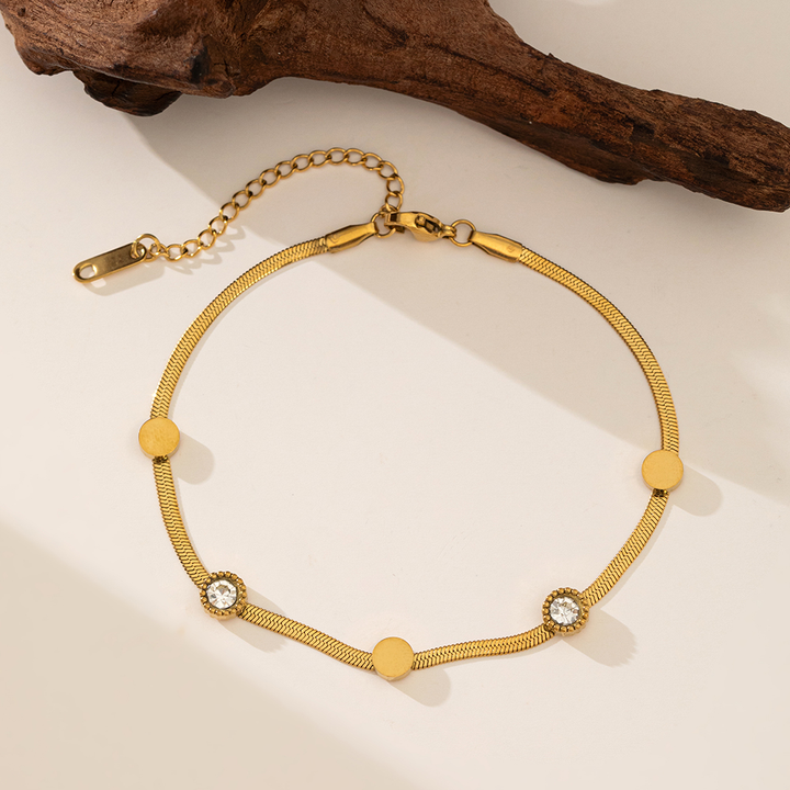 Brazalete Cadena de Serpiente Con Brillos