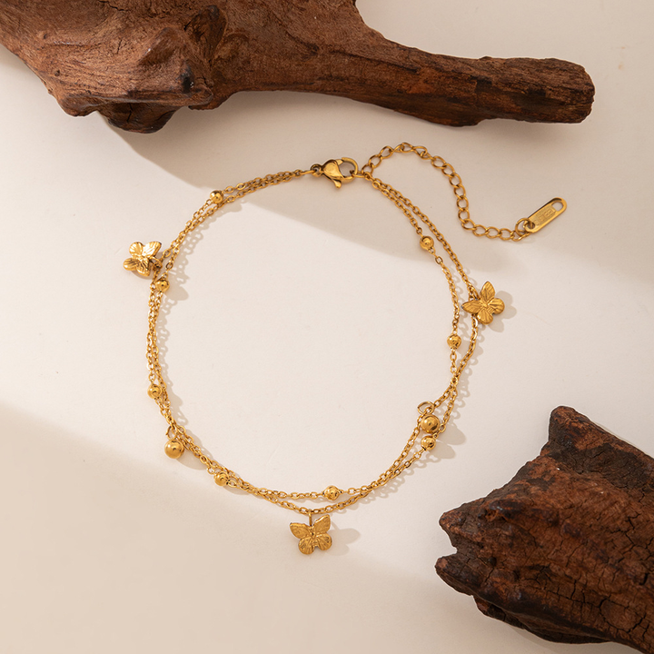 Brazalete Doble de Mariposas