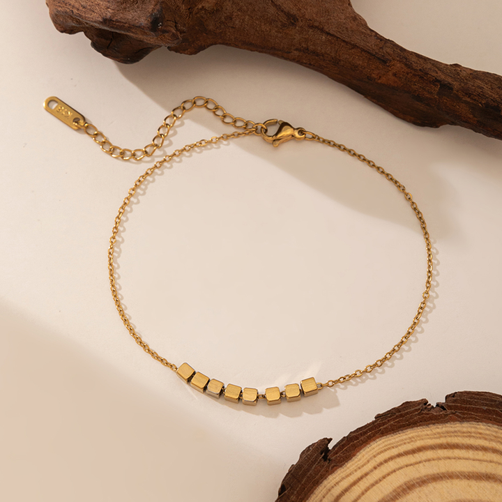 Brazalete Cubos Dorados