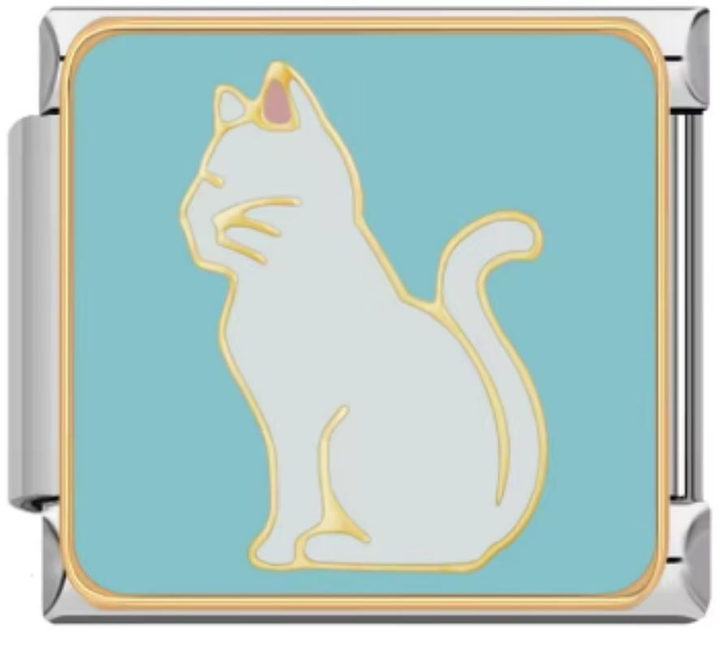 Charm Italiano Gato Blanco