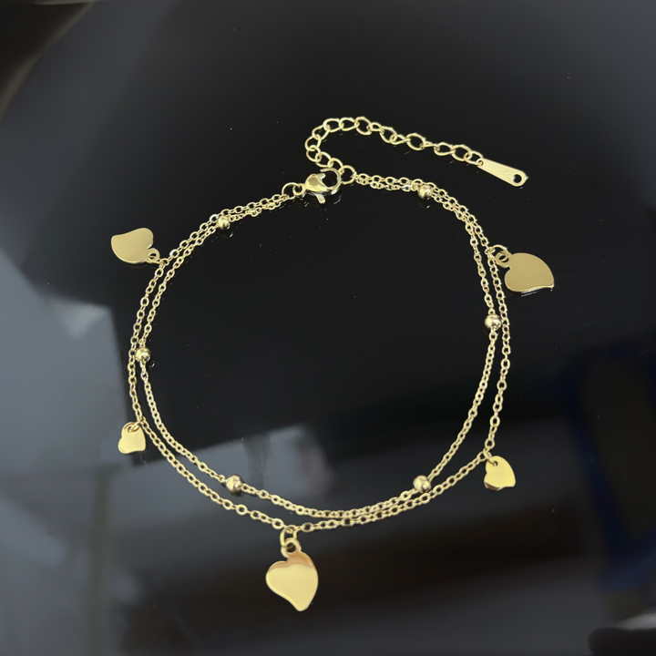 Brazalete Doble Cadena Hojas