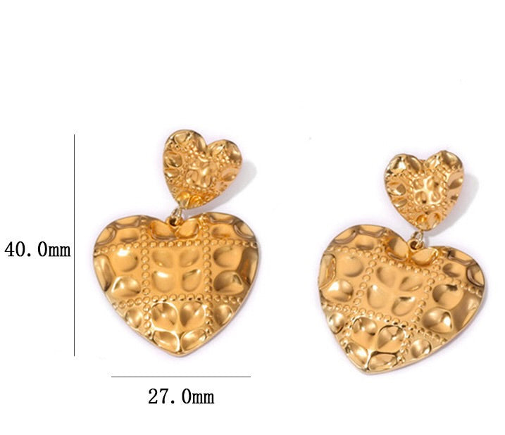 Aretes Corazon Irregulares