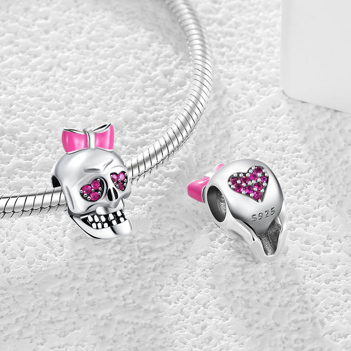 Charm Calavera Con Moño