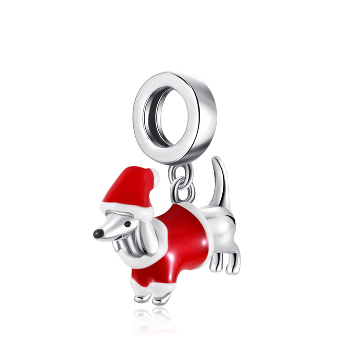 Charm Perro Salchicha Navideño