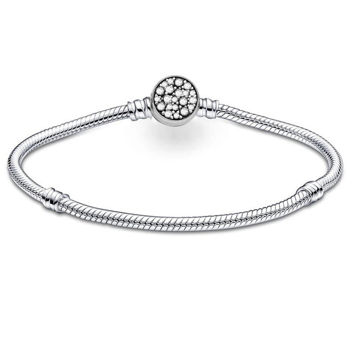 Pulsera Broche Circular Diamantado