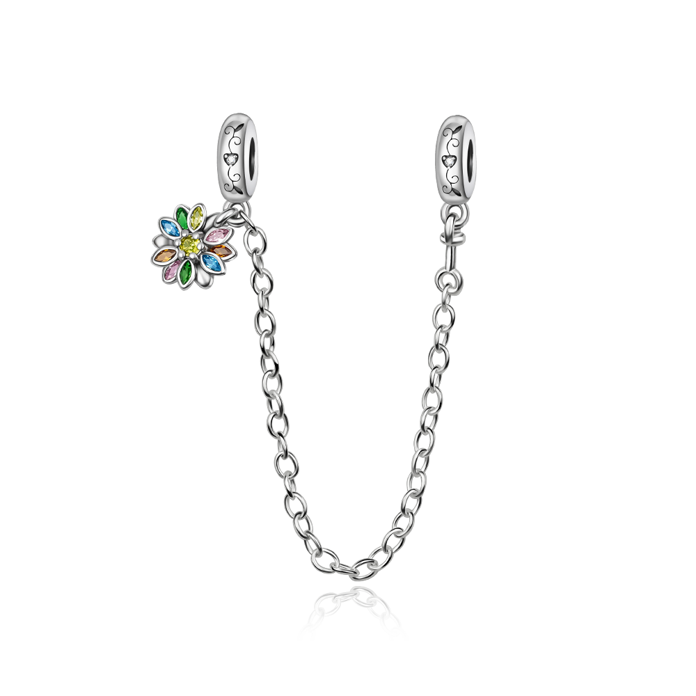 Cadena de Seguridad Flor Multicolor