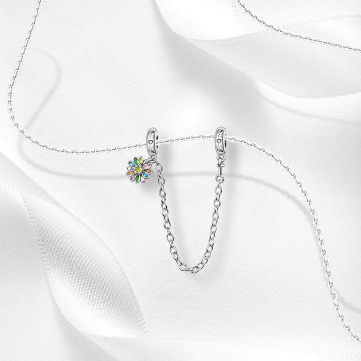 Cadena de Seguridad Flor Multicolor