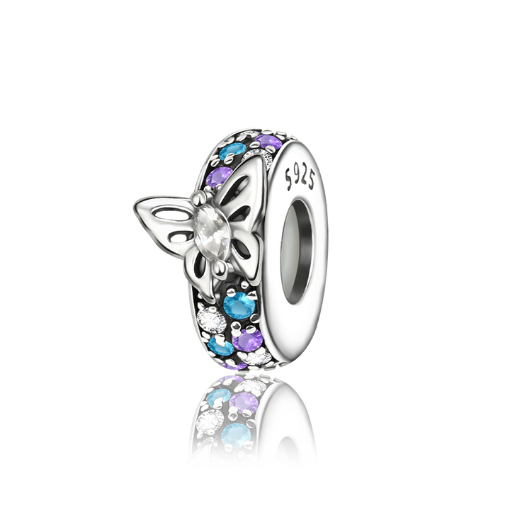 Charm Mariposa & Piedras Multicolor