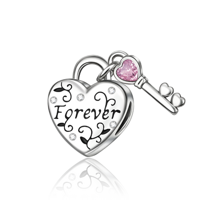 Charm Corazon & Llave Forever