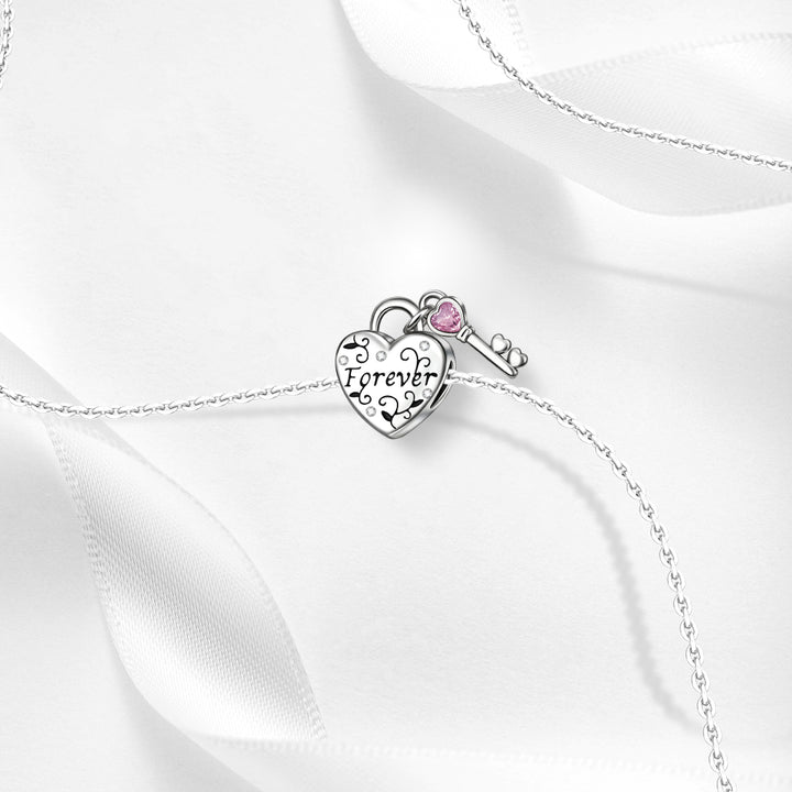 Charm Corazon & Llave Forever