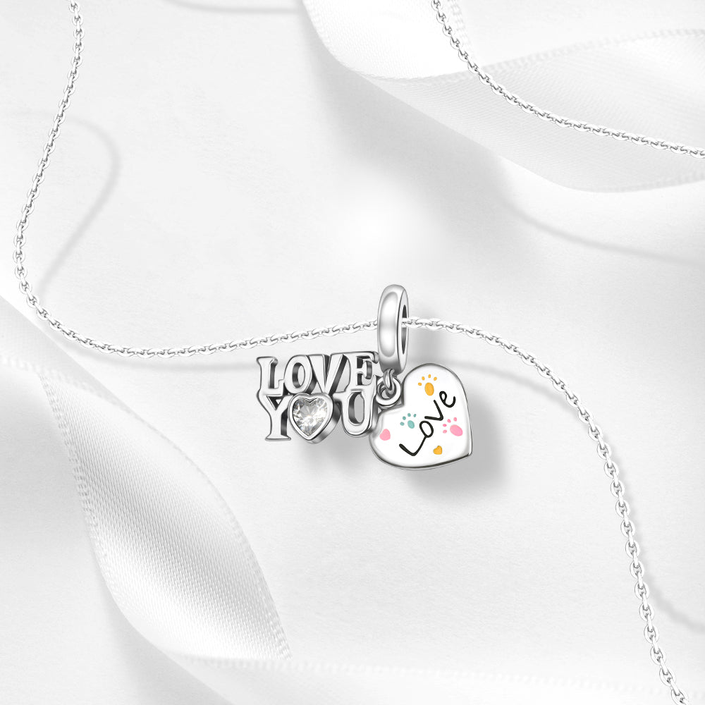 Charm Corazon Love You