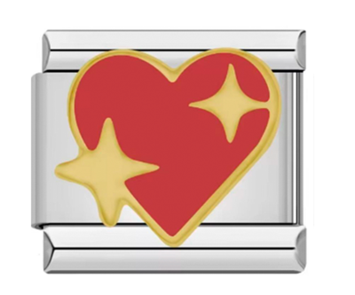 Charm Italiano Corazon & Destellos