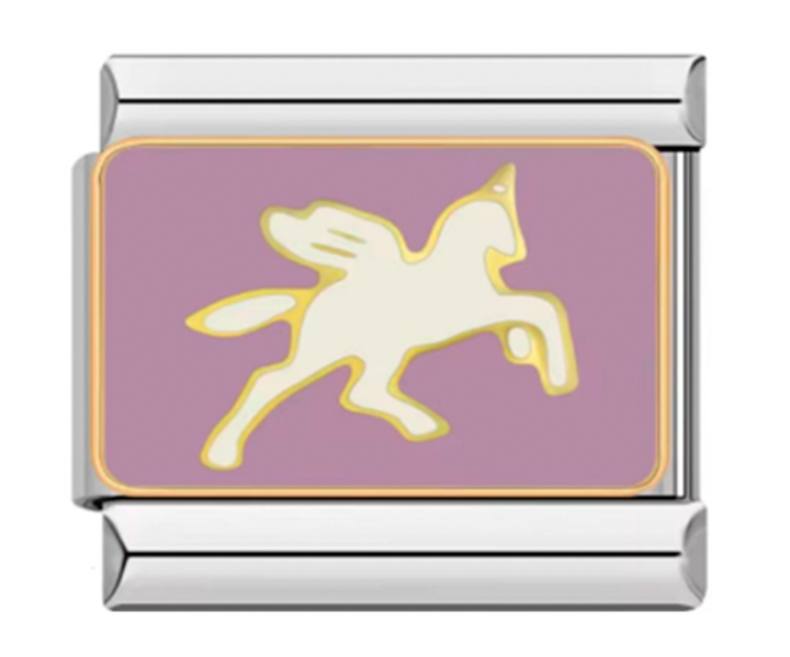 Charm Italiano Unicornio Rosa