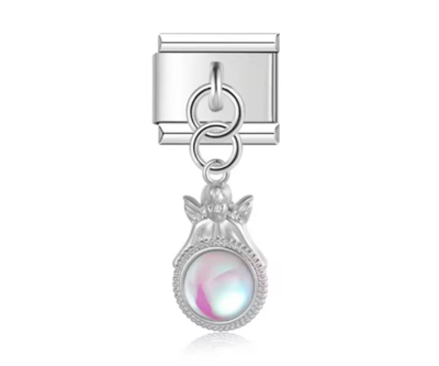 Charm Italiano Ángel Plateado