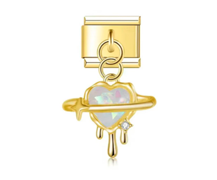 Charm Italiano Corazon Dorado & Planeta