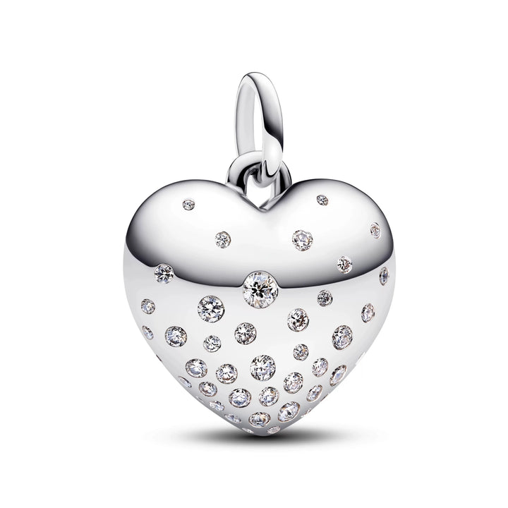 Charm Corazon Con Brillantes