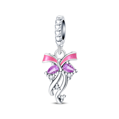 Charm Moño Rosa Diamantado