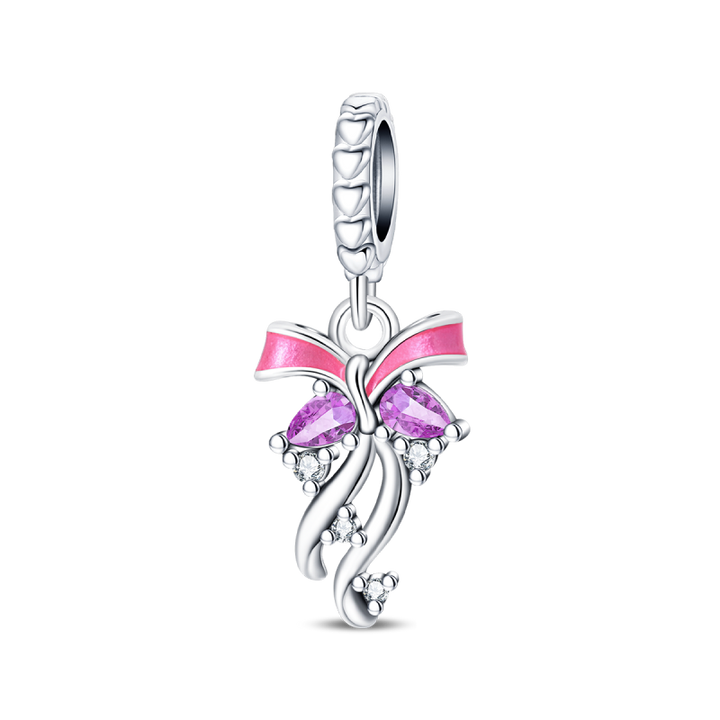 Charm Moño Rosa Diamantado
