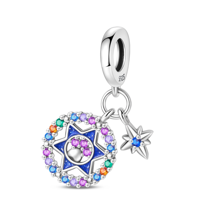 Charm Sol Y Estrella Diamantados