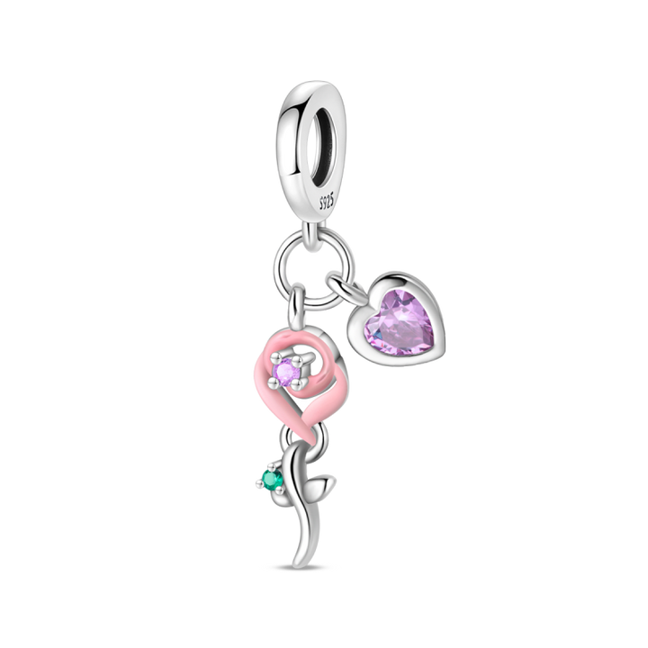 Charm Rosa Diamantada