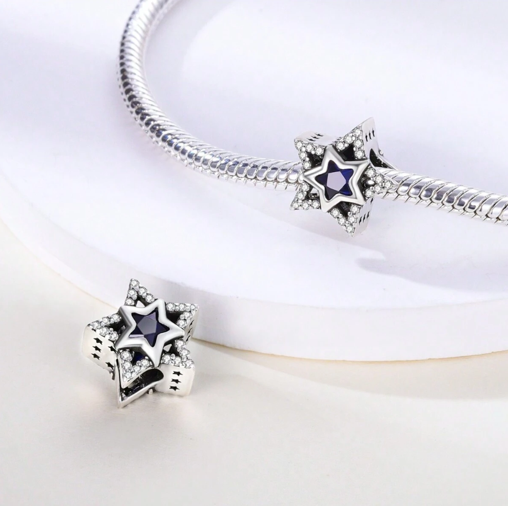 Charm Estrella Azul Diamantada