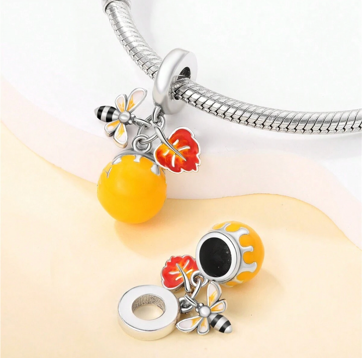 Charm Abeja Honey y Hoja de Otoño
