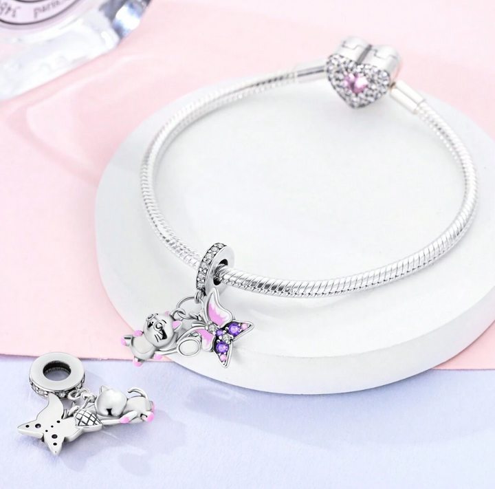 Charm Gatita y Mariposa
