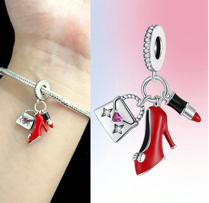 Charm Bolso, Zapatilla y Labial