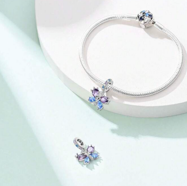 Charm Mariposa Alas Moradas